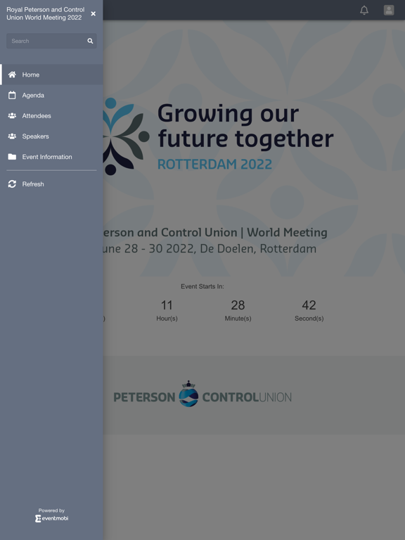 Screenshot di PCU World Meeting iPad 
