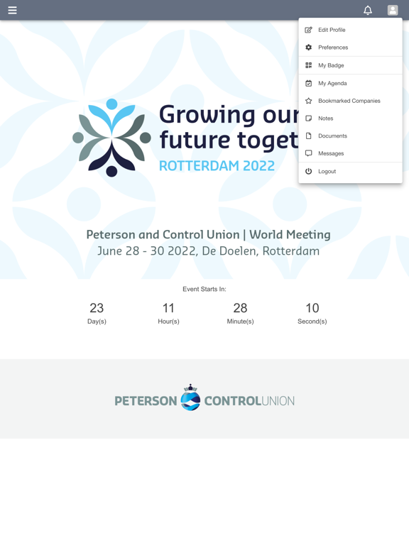 Screenshot di PCU World Meeting iPad 