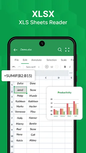 Word, PDF, XLS, PPT: A1 Office Screenshots