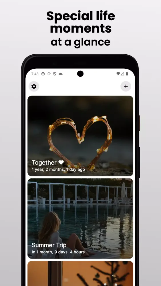 Moments - Countdown widget Ekran Görüntüleri