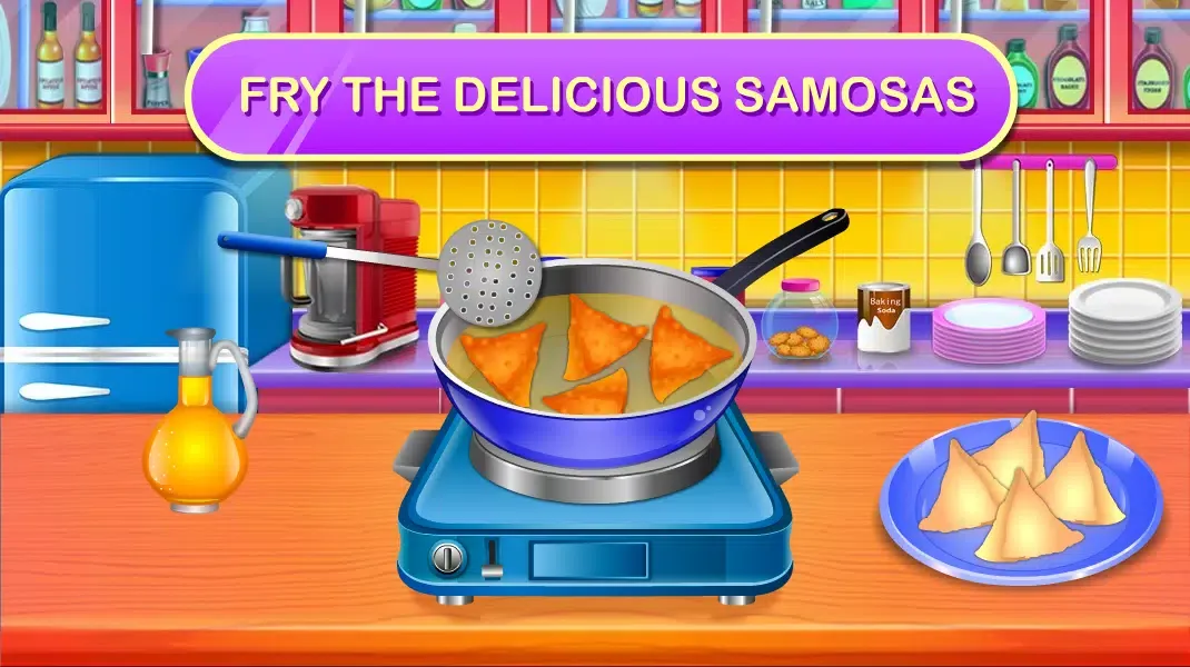 Tangkapan skrin Indian Samosa Cooking Game
