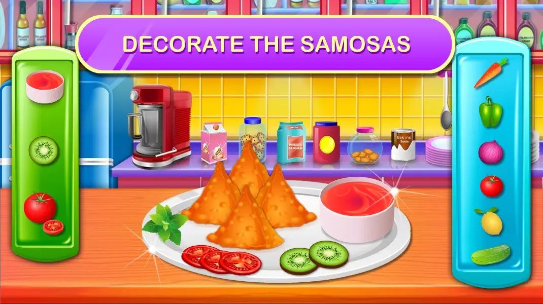 Tangkapan skrin Indian Samosa Cooking Game