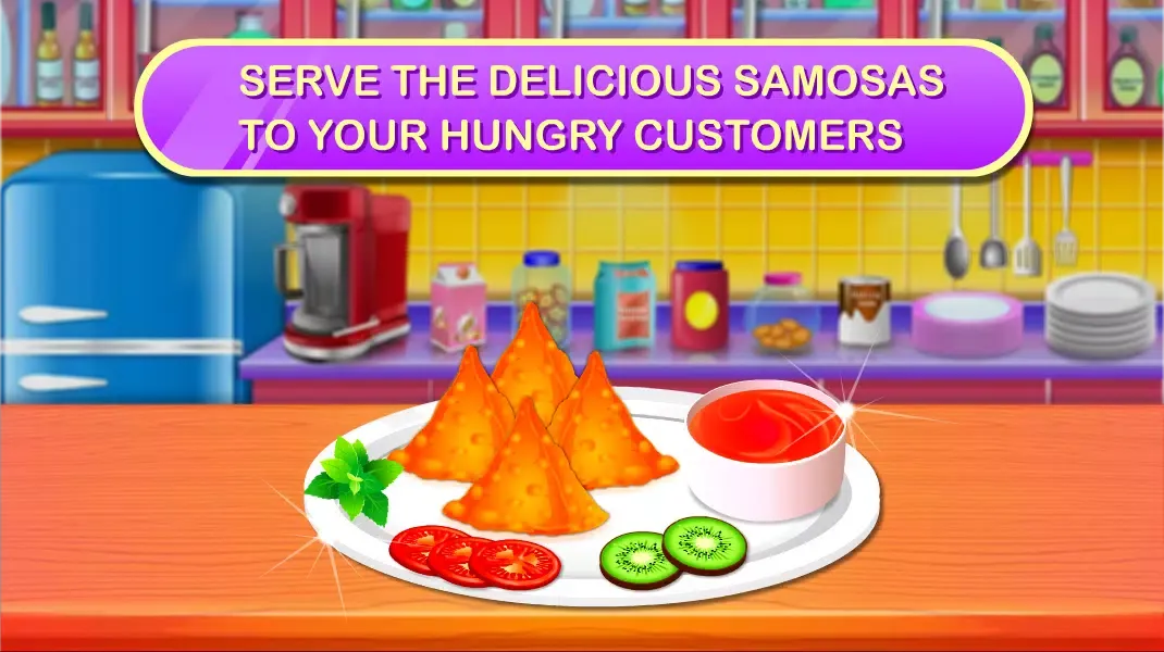 Tangkapan skrin Indian Samosa Cooking Game