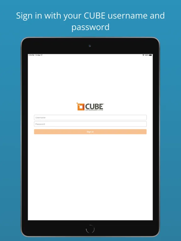 CUBE Data Management System iPad 應用截圖
