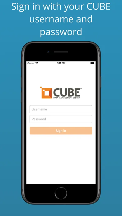 CUBE Data Management System應用截圖