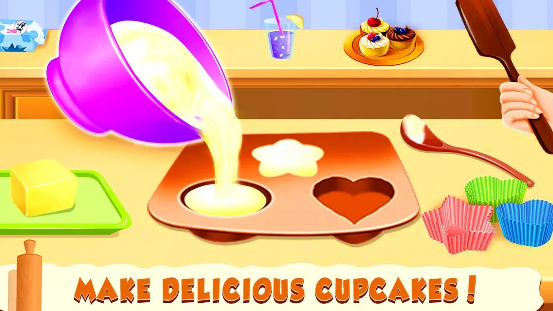 Captures d'écran de Cupcake Shop Kids cooking Game