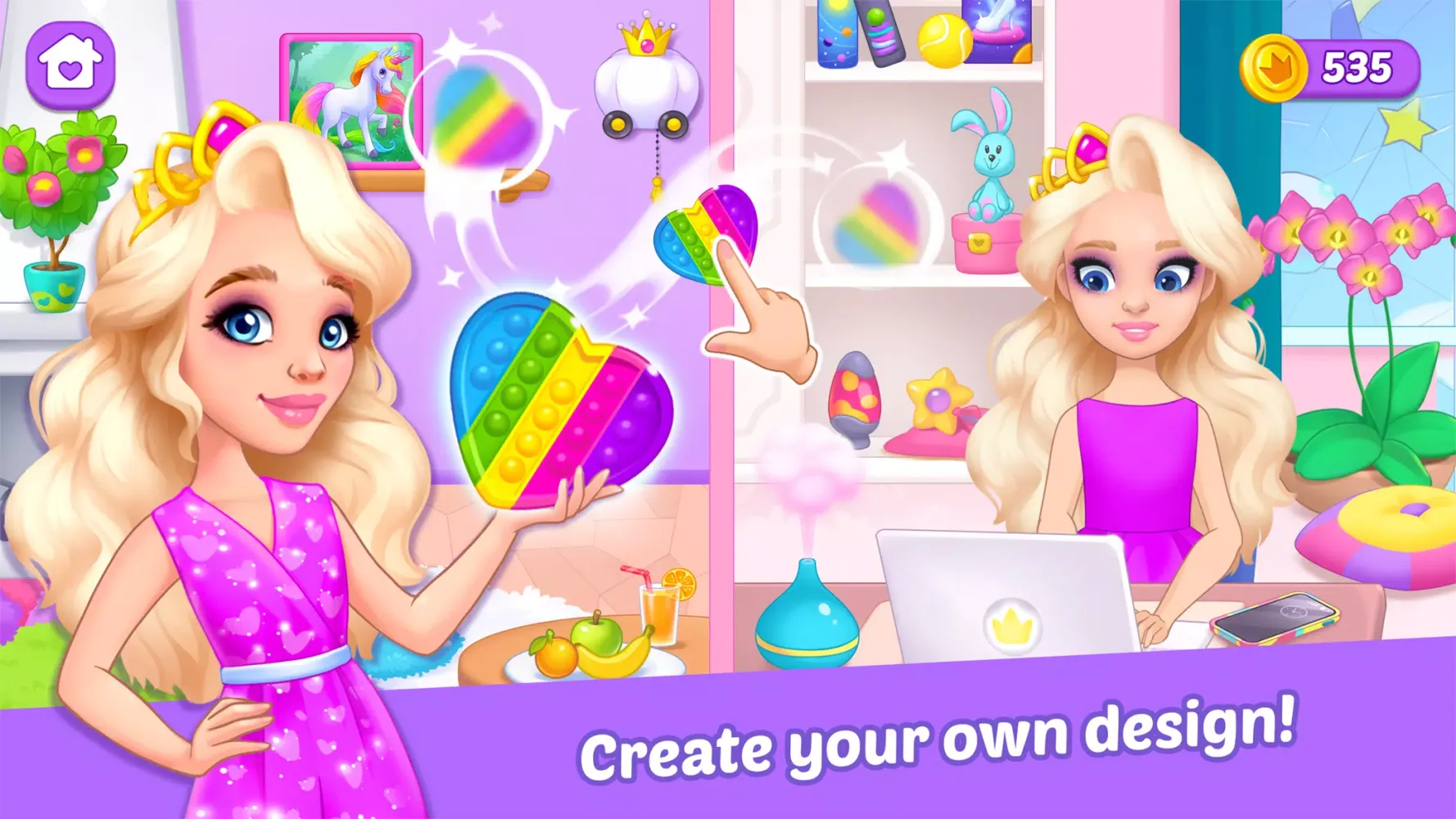 تصاویر Princess girl paper House game