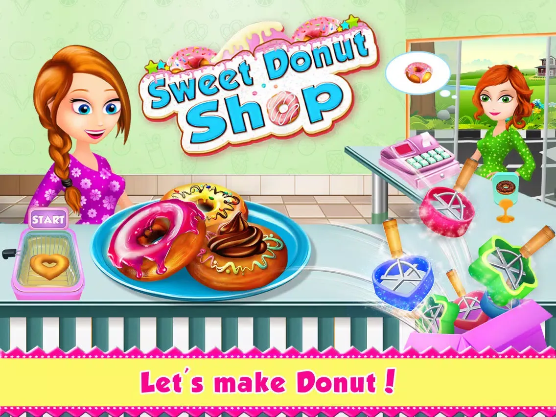 Tangkapan layar Donut Shop: Kids Cooking Games iPad 