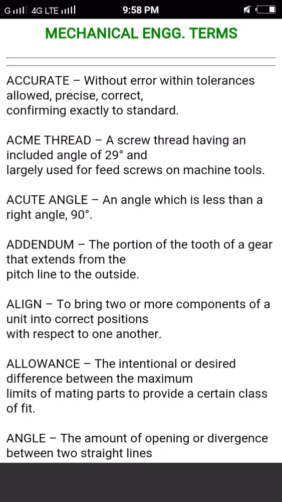 Screenshot di Mechanical Engineering Basics