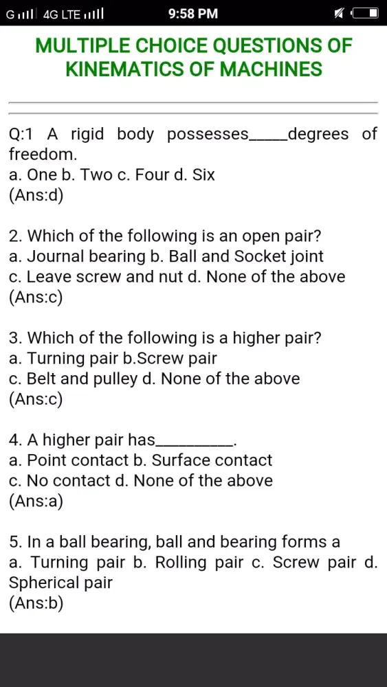 Screenshot di Mechanical Engineering Basics