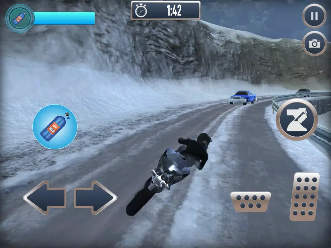 Tangkapan layar Heavy Snow Fast Biking Tour iPad 