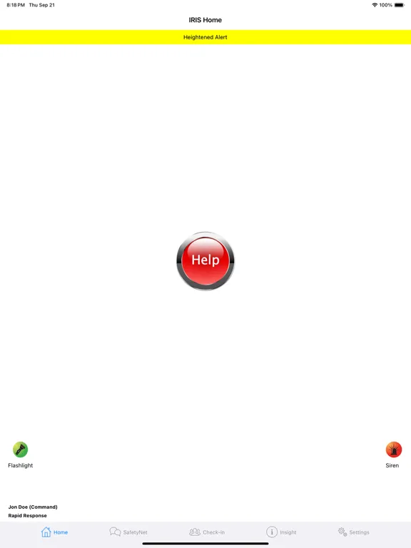 IRIS Alert iPad  Screenshots