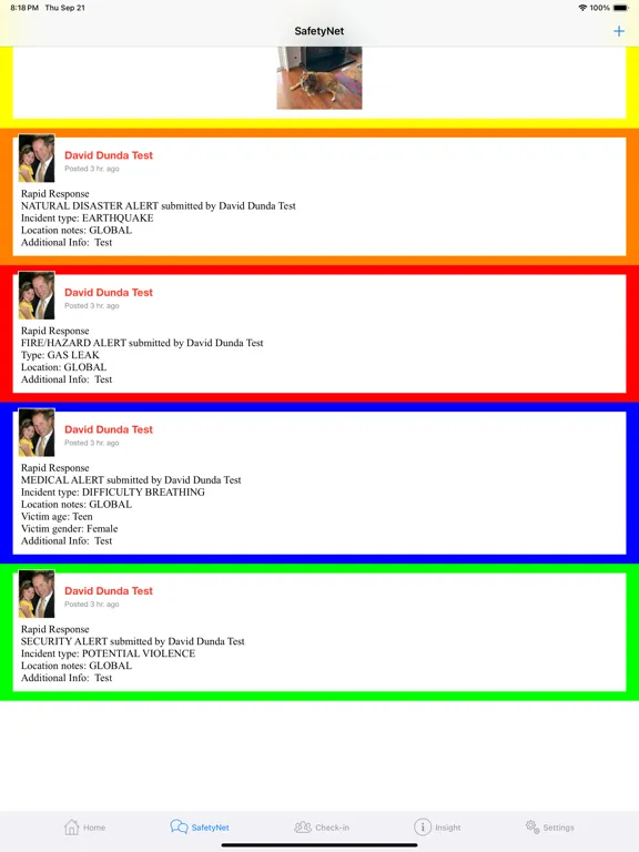 IRIS Alert iPad  Screenshots