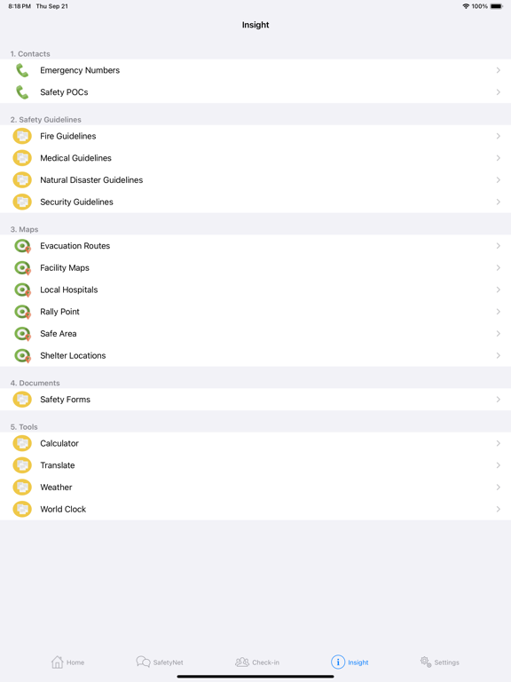 IRIS Alert iPad  سکرین شاٹس