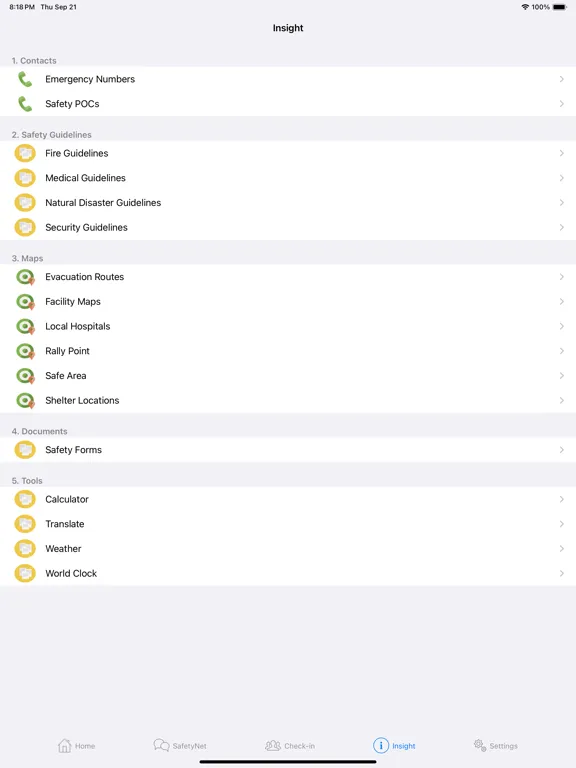 IRIS Alert iPad  Screenshots
