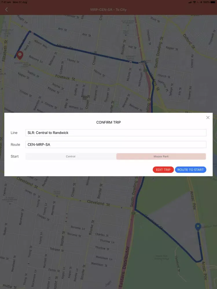 TfNSW RBMS Driver iPad  سکرین شاٹس