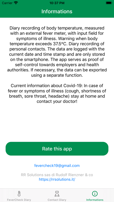 FeverCheck Screenshots