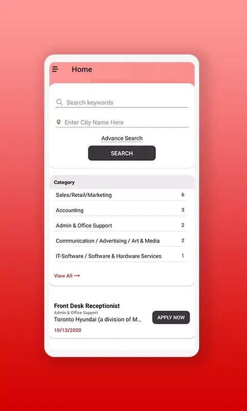 Captures d'écran de Canada Jobs
