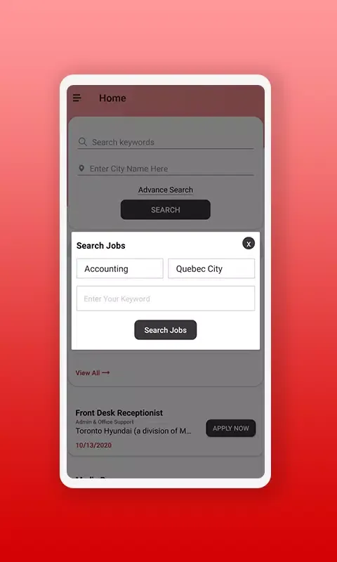 Captures d'écran de Canada Jobs