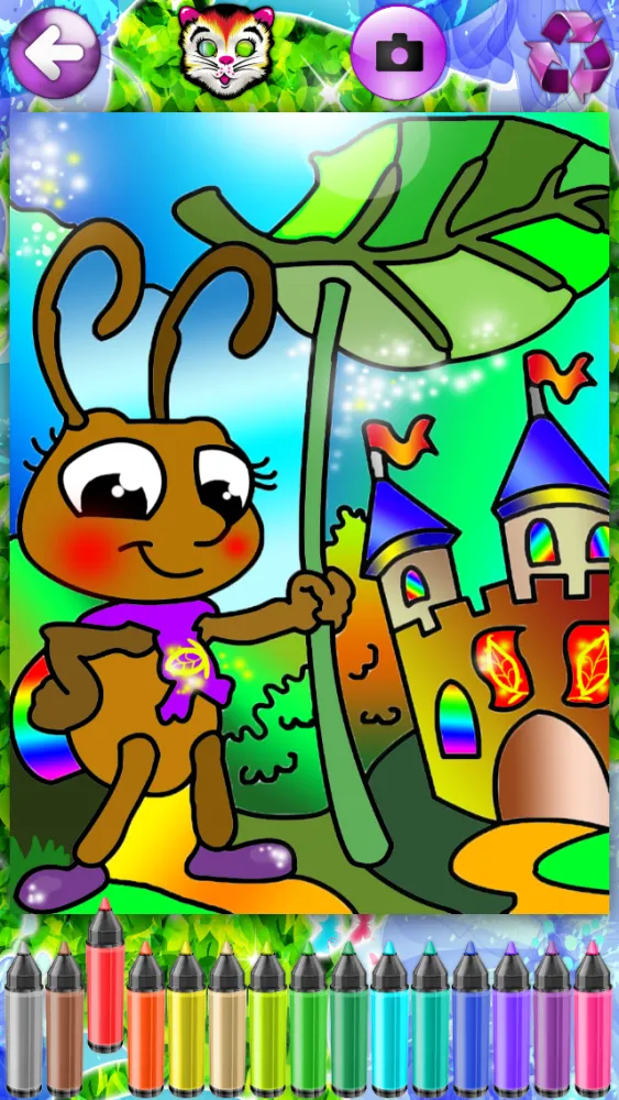 Butterfly Flutter - Coloring Pictures with Caterpillar Meadow and Dragonfly Weed Sanctuary سکرین شاٹس