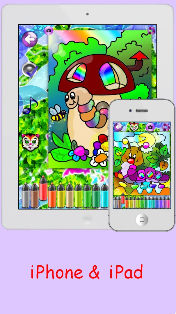 Butterfly Flutter - Coloring Pictures with Caterpillar Meadow and Dragonfly Weed Sanctuary سکرین شاٹس