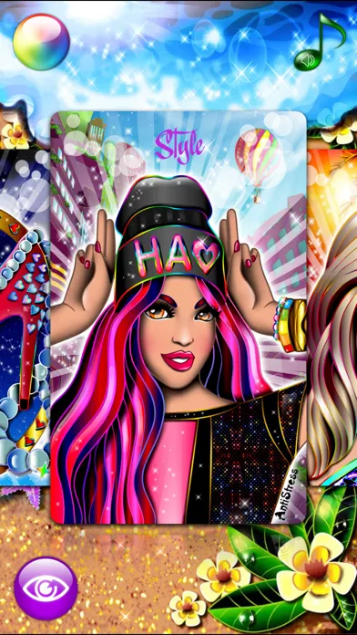 Tangkapan layar Tropical Princess with Fun Coloring Dress Up Games