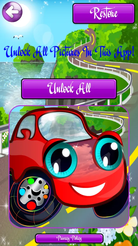 Coloring Pages for Boys with Cars 2 - Games & Pictures for Kids & Grown Ups应用截图