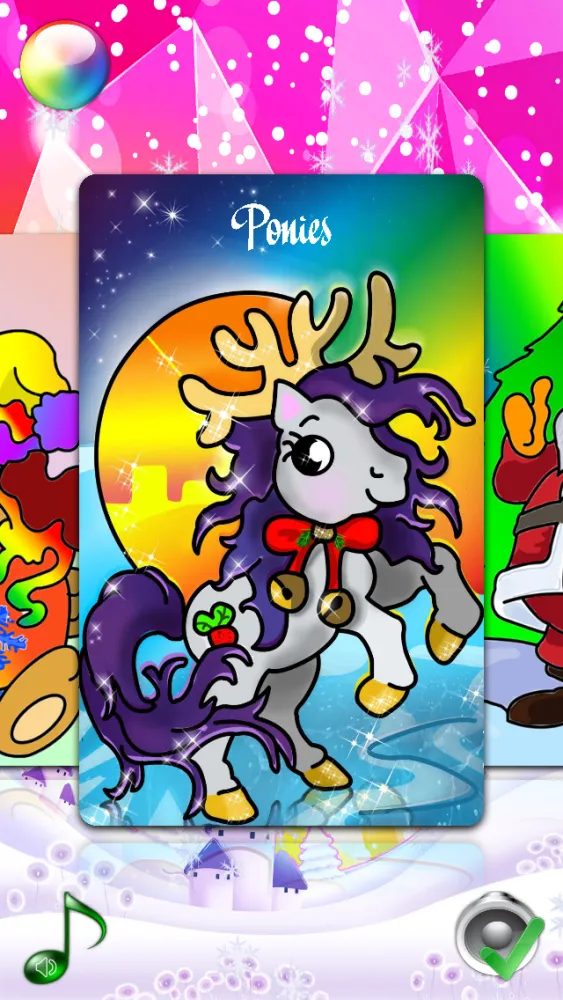 Christmas Coloring Pages for Girls & Boys with Santa & New Year Nick - Pony Painting Sheets & Fashion Papa Noel Games for my Little Kids, Babies & jr Brats Screenshots