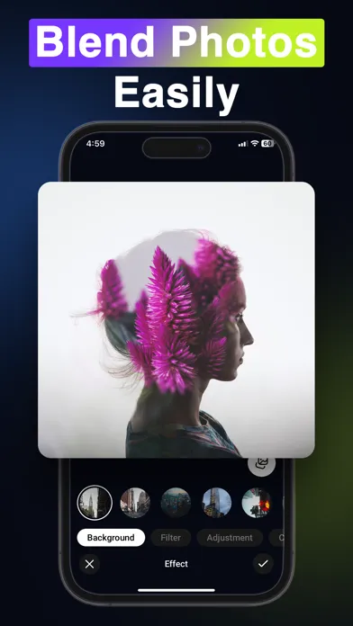 ภาพหน้าจอของ Double Exposure - Photo Blend