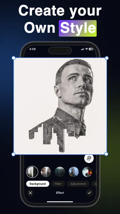 ภาพหน้าจอของ Double Exposure - Photo Blend