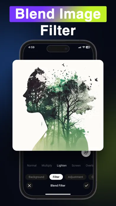 ภาพหน้าจอของ Double Exposure - Photo Blend