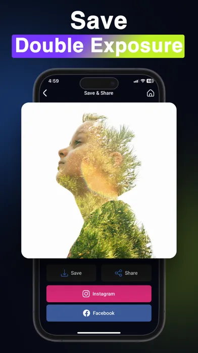ภาพหน้าจอของ Double Exposure - Photo Blend