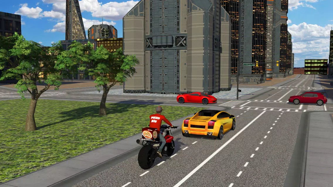 ภาพหน้าจอของ Futuristic pizza delivery
