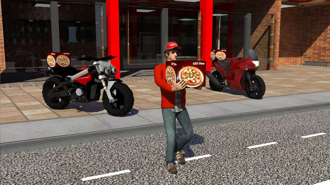 ภาพหน้าจอของ Futuristic pizza delivery