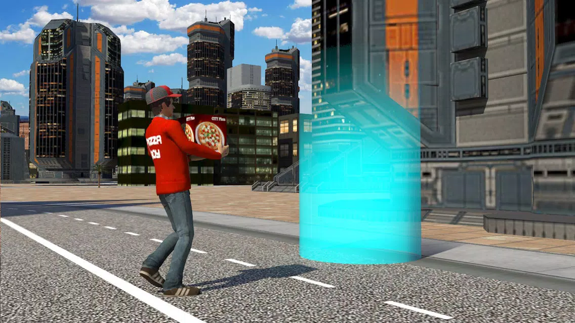 ภาพหน้าจอของ Futuristic pizza delivery