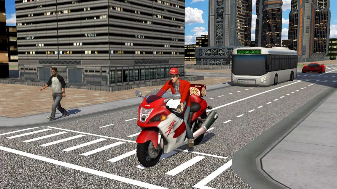 ภาพหน้าจอของ Futuristic pizza delivery