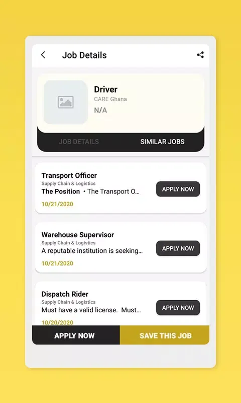 Captures d'écran de Ghana Jobs