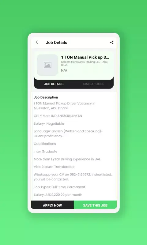 Zrzuty ekranu Dubai Jobs