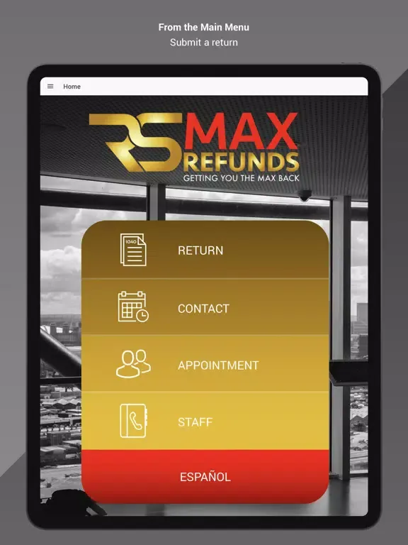 R AND S MAX REFUND iPad  স্ক্রিনশট