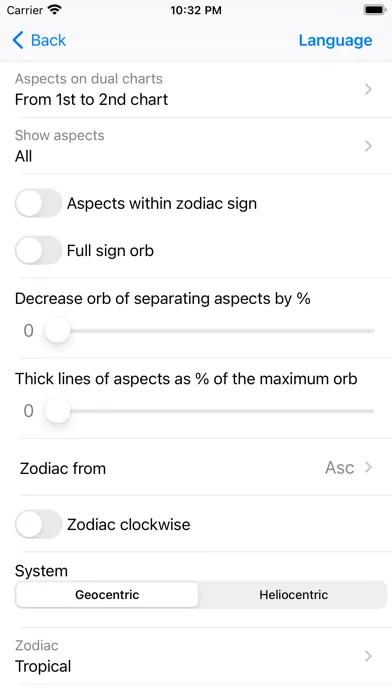 Capturas de tela do Astrological Charts Lite