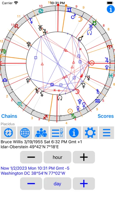 Capturas de tela do Astrological Charts Lite