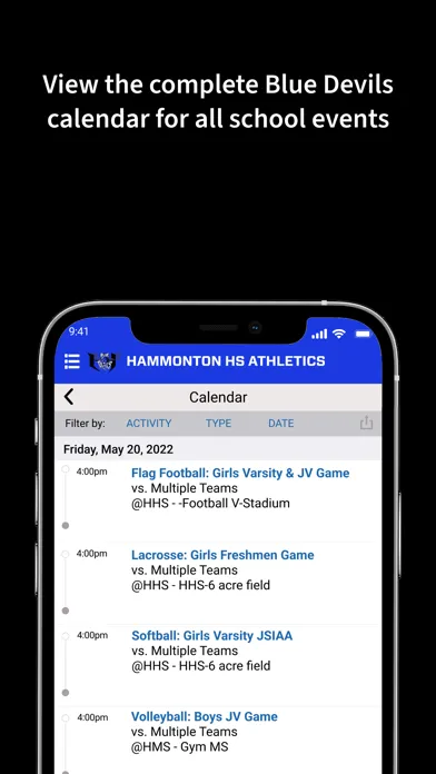 ภาพหน้าจอของ Hammonton HS Athletics