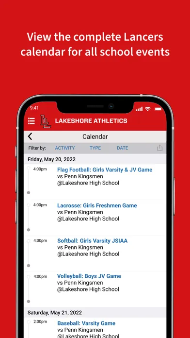 Capturas de tela do Lakeshore Athletics