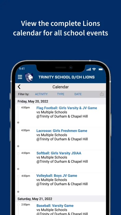 Capturas de pantalla de Trinity School D/CH Lions