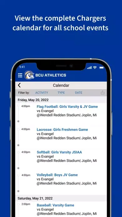 BCU Athletics Ekran Görüntüleri