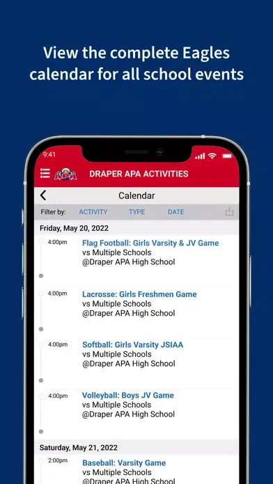 Draper APA Activities Screenshots