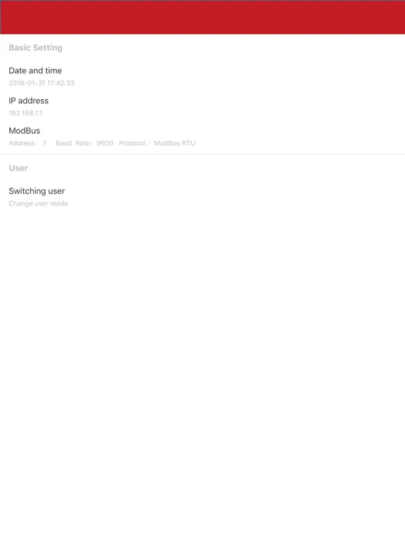 Ảnh chụp màn hình của RS Connect iPad 