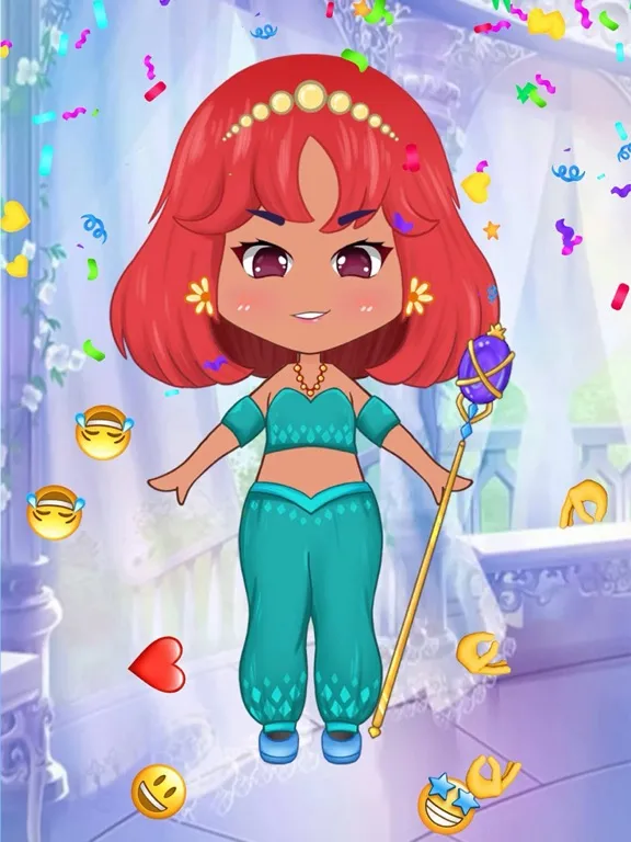 Chibi Dolls DIY Anime Princess iPad  スクリーンショット