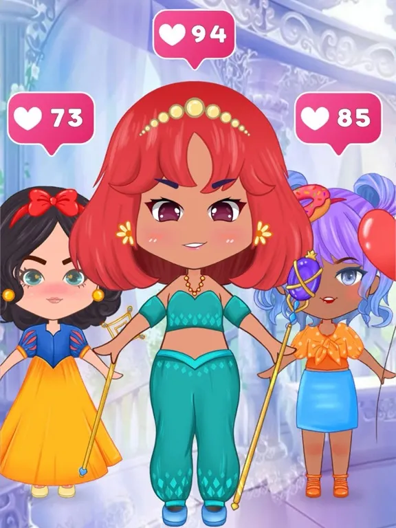 Chibi Dolls DIY Anime Princess iPad  スクリーンショット