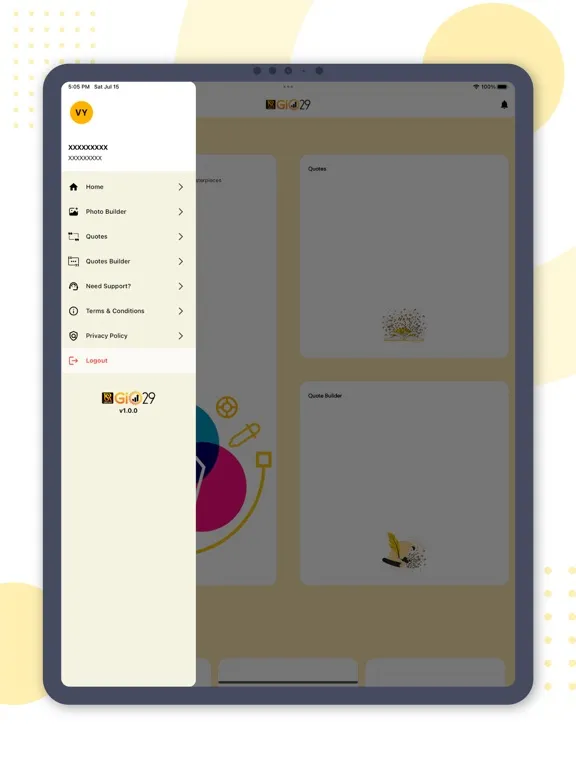 Ảnh chụp màn hình của RSGIO29 iPad 